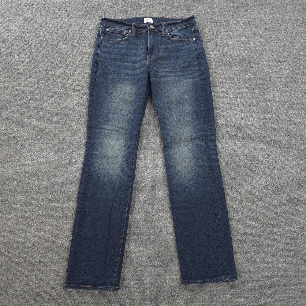 J Crew Jeans Mens 31x32 Blue 770 Straight Stretch Kurabo Japanese Denim Preppy